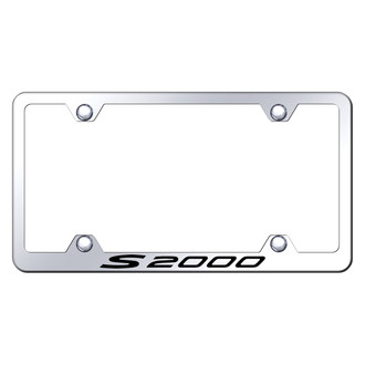 Autogold® - Wide Body Chrome License Plate Frame with Laser Etched S2000 Logo