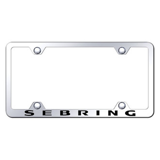 Autogold® - Wide Body Chrome License Plate Frame with Laser Etched Sebring Logo