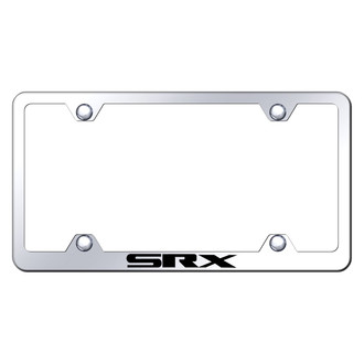 Autogold® - Wide Body Chrome License Plate Frame with Laser Etched SRX Logo