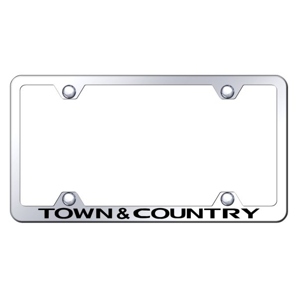 Autogold® - Wide Body License Plate Frame with Laser Etched Town & Country Logo