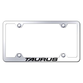 Autogold® - Wide Body Chrome License Plate Frame with Laser Etched Taurus Logo