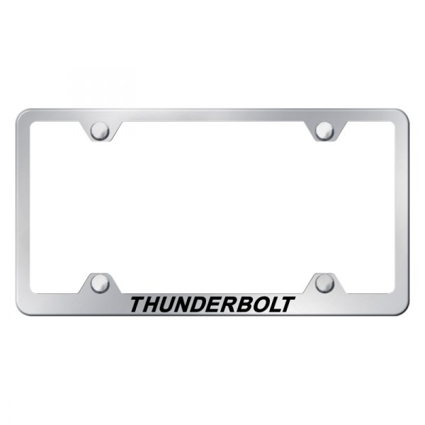 Autogold® - Wide Body License Plate Frame with Laser Etched Thunderbolt Logo