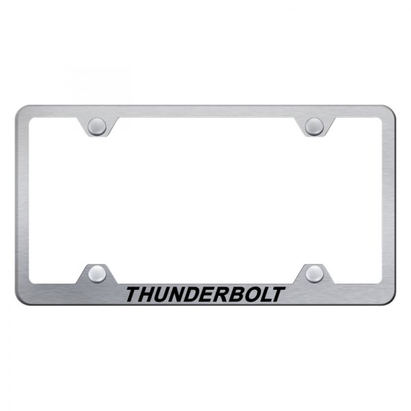 Autogold® - Wide Body License Plate Frame with Laser Etched Thunderbolt Logo