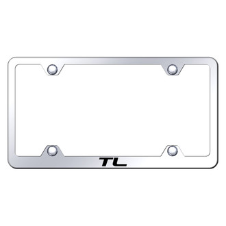 Autogold® - Wide Body Chrome License Plate Frame with Laser Etched TL Logo