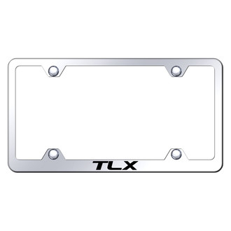 Autogold® - Wide Body Chrome License Plate Frame with Laser Etched TLX Logo