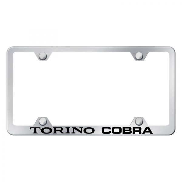 Autogold® - Wide Body License Plate Frame with Laser Etched Torino Cobra Logo