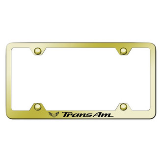 Autogold® - Wide Body Gold License Plate Frame with Laser Etched Trans Am Logo