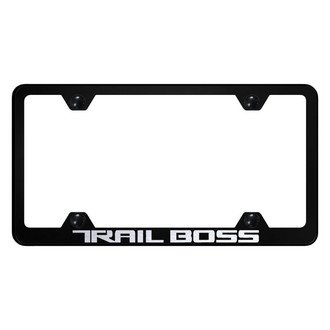 Autogold® - Wide Body License Plate Frame with Laser Etched Trail Boss Linear Logo
