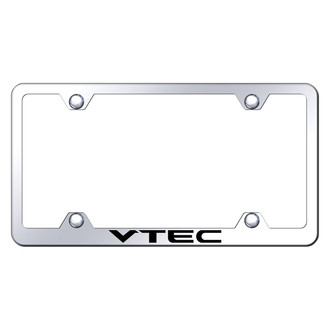 Autogold® - Wide Body Chrome License Plate Frame with Laser Etched VTEC Logo