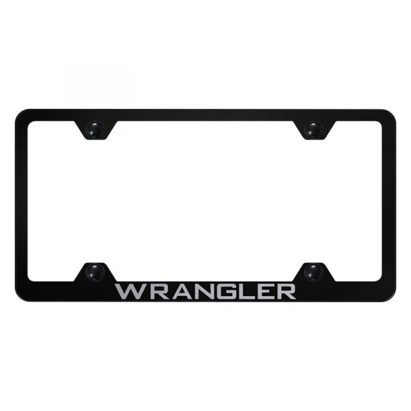 Autogold® - Wide Body License Plate Frame with Laser Etched Wrangler Logo