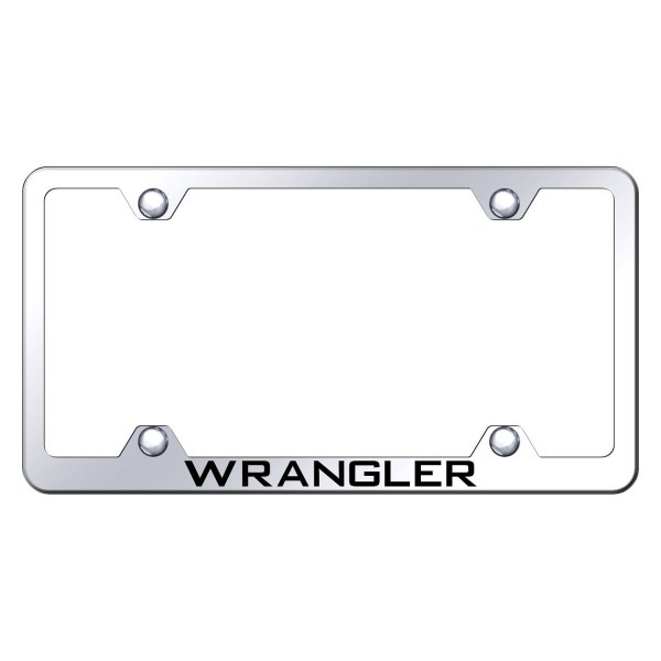 Autogold® - Wide Body License Plate Frame with Laser Etched Wrangler Logo
