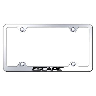 Autogold® - Wide Body Chrome License Plate Frame with Laser Etched Escape Logo