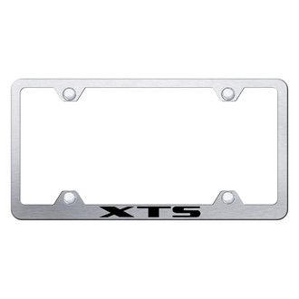Autogold® - Wide Body Brushed License Plate Frame with Laser Etched XTS Logo