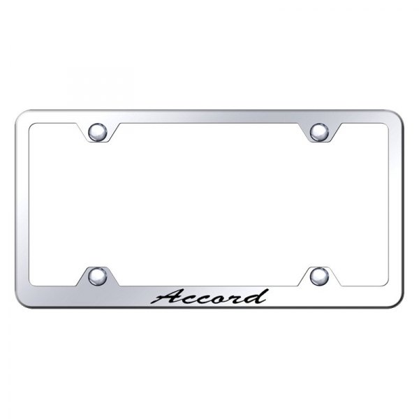 Autogold® - Wide Body License Plate Frame with Script Laser Etched Accord Logo