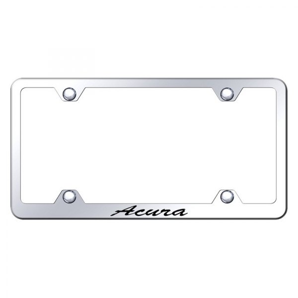 Autogold® - Wide Body License Plate Frame with Script Laser Etched Acura Logo