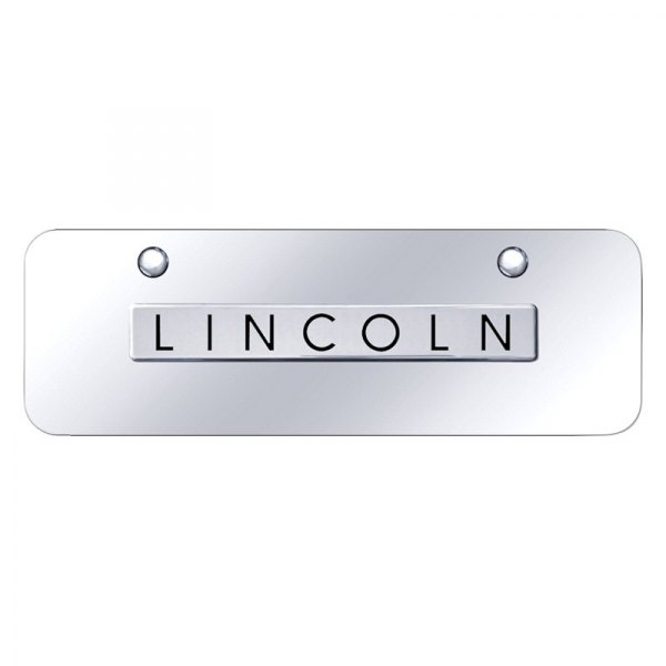 Autogold® - Mini Size License Plate with 3D Lincoln Logo