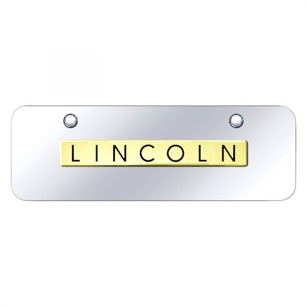 Autogold® - Mini Size License Plate with 3D Lincoln Logo
