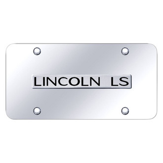 Autogold® - Chrome License Plate with 3D Chrome Lincoln LS Logo