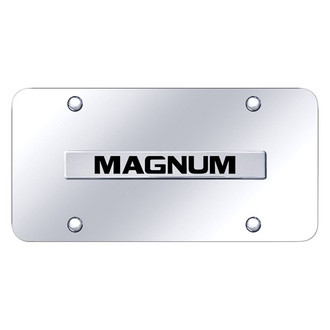 Autogold® - Chrome License Plate with 3D Chrome Magnum Logo