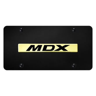 Autogold® - Black License Plate with 3D Gold MDX Logo