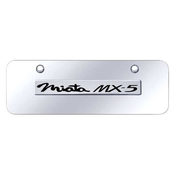 Mazda Miata MX-5 3D Logo Black Metal License Plate Au-Tomotive Gold INC