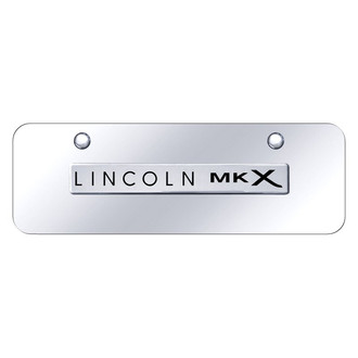 Autogold® - Chrome Mini Size License Plate with 3D Chrome MKX Logo