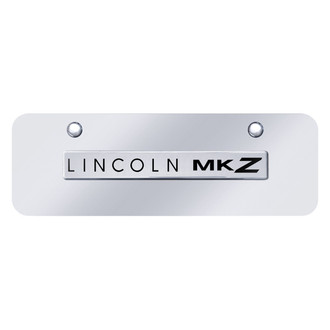 Autogold® - Chrome Mini Size License Plate with 3D Chrome MKZ Logo