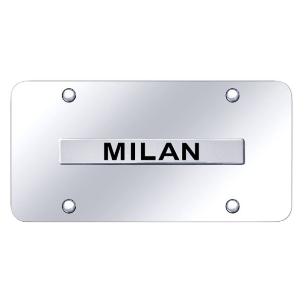 Autogold® - License Plate with 3D Milan Logo