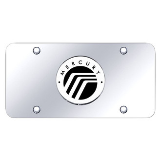 Autogold® - Chrome License Plate with 3D Chrome Mercury Emblem