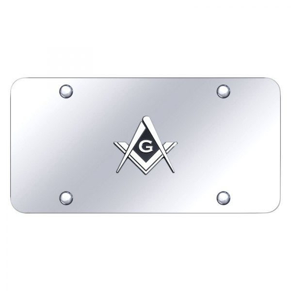 Autogold® - License Plate with 3D Mason Logo