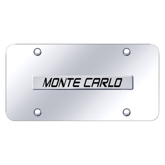 Autogold® - Chrome License Plate with 3D Chrome Monte Carlo Logo