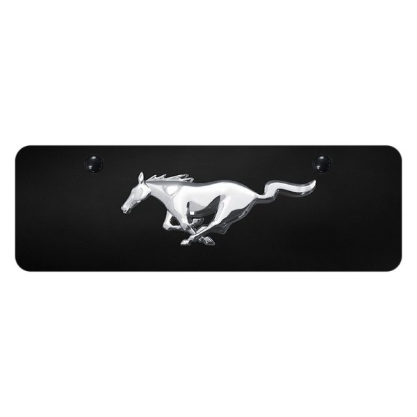 Autogold® - Mini Size License Plate with 3D Mustang Horse Emblem