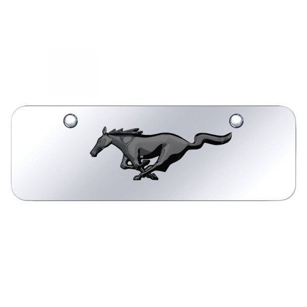 Autogold® - Mini Size License Plate with 3D Mustang Horse Emblem