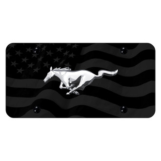 Autogold® - License Plate with 3D Mustang Logo