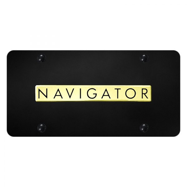 Autogold® - License Plate with 3D Navigator Logo