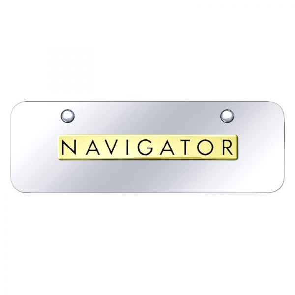 Autogold® - Mini Size License Plate with 3D Navigator Logo