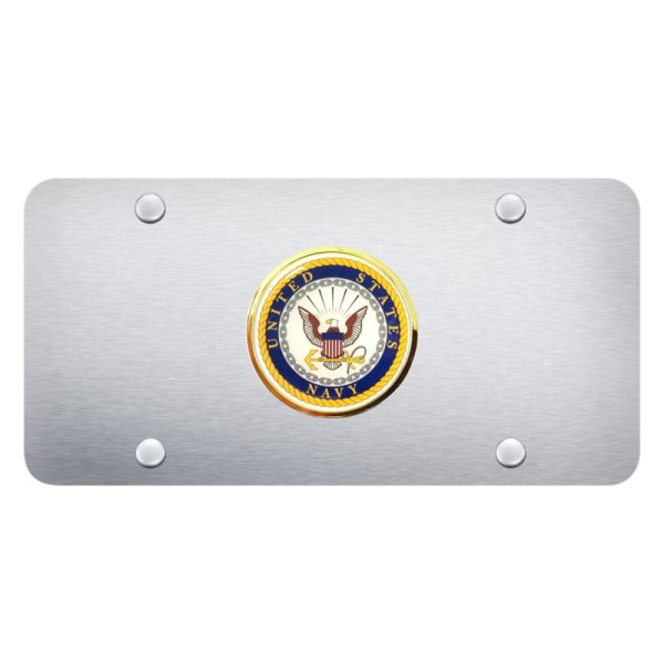 Autogold® - License Plate with 3D Navy Logo
