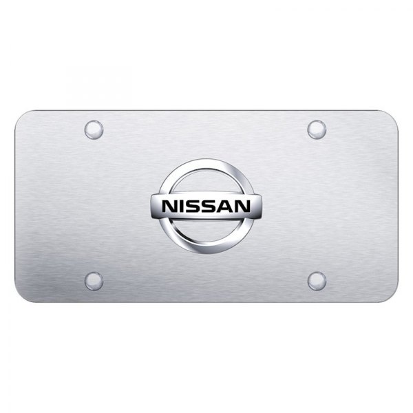 Autogold® - License Plate with 3D Nissan New Emblem