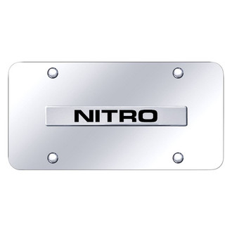 Autogold® - Chrome License Plate with 3D Chrome Nitro Logo