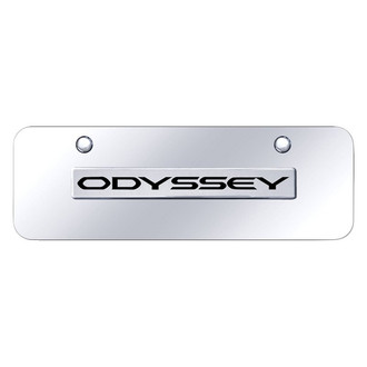 Autogold® - Chrome Mini Size License Plate with 3D Chrome Odyssey Logo