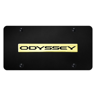 Autogold® - Black License Plate with 3D Gold Odyssey Logo