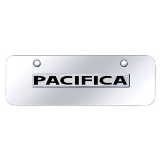 Autogold® - Chrome Mini Size License Plate with 3D Pacifica Logo