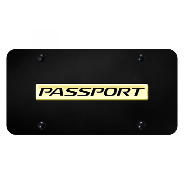 Autogold® - License Plate with 3D Passport Logo