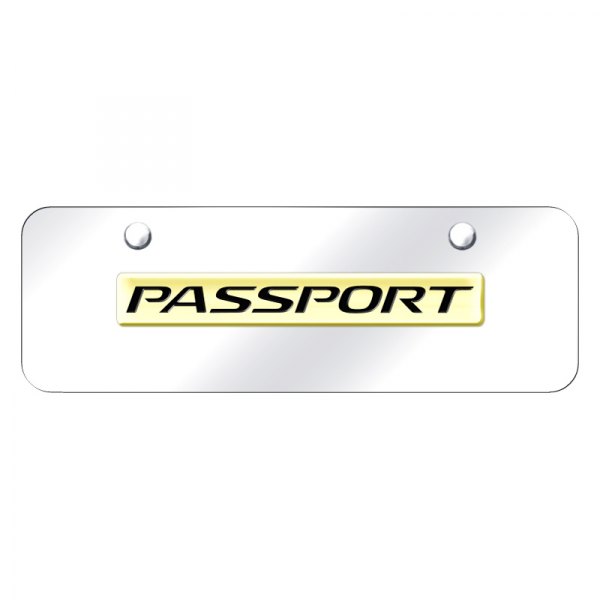 Autogold® - Mini Size License Plate with 3D Passport Logo