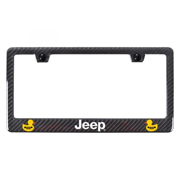 Autogold® - UV Printed License Plate Frame with Jeep 2 Ducks Logo