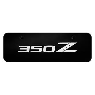 Autogold® - Black Mini Size License Plate with Laser Etched 350Z Logo