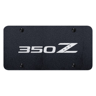 Autogold® - Rugged Black License Plate with Laser Etched 350Z Logo