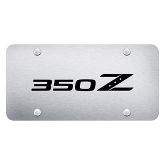 Autogold® - Brushed License Plate with Laser Etched 350Z Logo