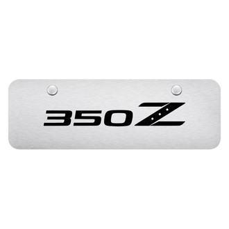 Autogold® - Brushed Mini Size License Plate with Laser Etched 350Z Logo