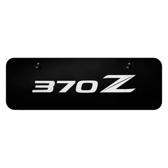 Autogold® - Black Mini Size License Plate with Laser Etched 370Z New Logo